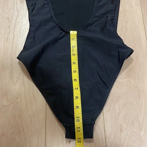 Shekini One-Piece Black Scoop Back Bathing Suit, sz XS - Picture 12 of 12